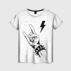 Женская футболка AC DC и рок символ