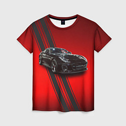 Женская футболка Английский спортивный автомобиль Jaguar