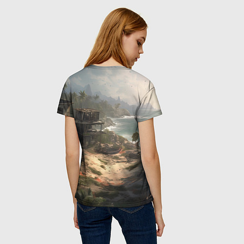 Женская футболка Dead island 2 zombie / 3D-принт – фото 4