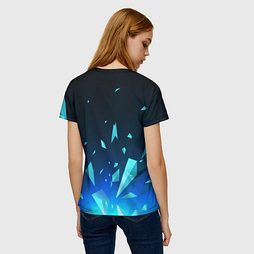 Женская футболка Cyberpunk 2077 взрыв частиц / 3D-принт – фото 4