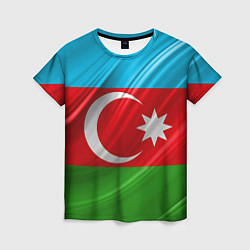 Женская футболка Азербайджанский флаг