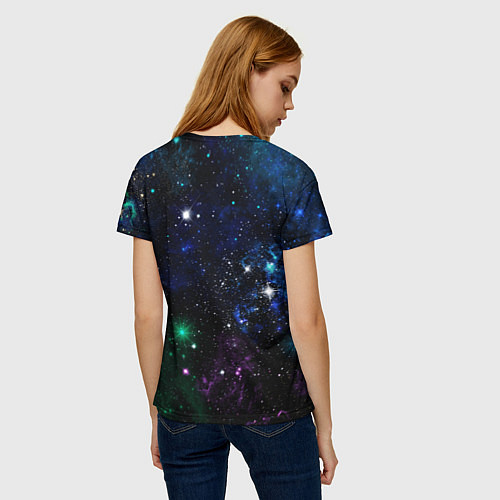 Женская футболка Космос Звёздное небо / 3D-принт – фото 4