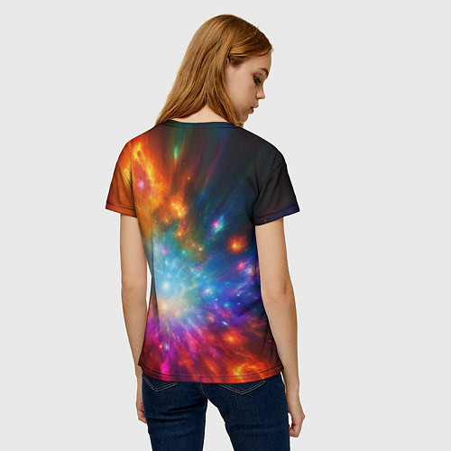 Женская футболка Космическая многомерность / 3D-принт – фото 4