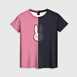Женская футболка Ребенок идола - Кролик лого