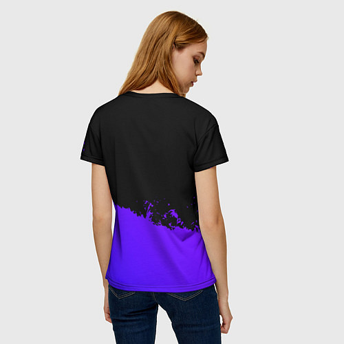 Женская футболка In Flames purple grunge / 3D-принт – фото 4