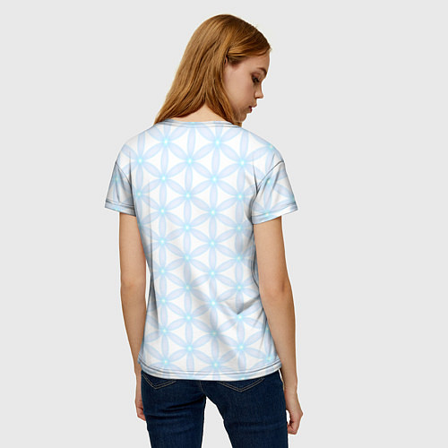 Женская футболка Ясна3 - Цветок жизни светлый / 3D-принт – фото 4