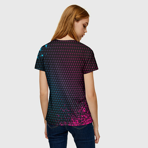Женская футболка Ford - neon gradient / 3D-принт – фото 4