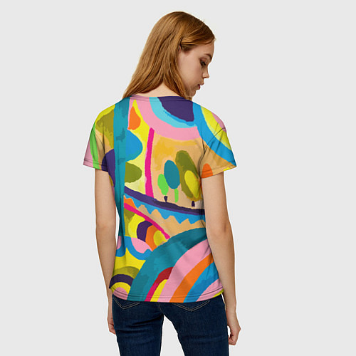 Женская футболка Rainbow Spring / 3D-принт – фото 4