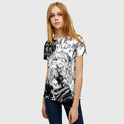 Футболка женская Адский рай - иероглифы, цвет: 3D-принт — фото 2