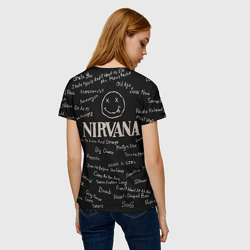 Женская футболка Nirvana pattern / 3D-принт – фото 4