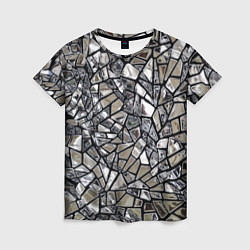 Футболка женская Зеркальные пластины - паттерн, цвет: 3D-принт