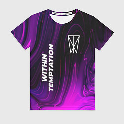 Футболка женская Within Temptation violet plasma, цвет: 3D-принт