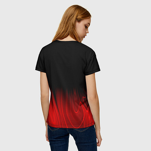 Женская футболка Black Sabbath red plasma / 3D-принт – фото 4