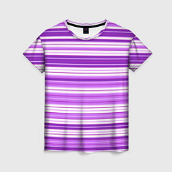 Женская футболка Фиолетовые полосы