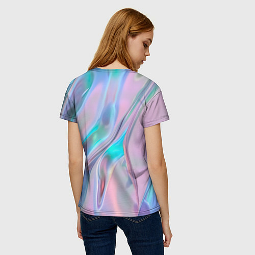 Женская футболка Атласный шёлк / 3D-принт – фото 4