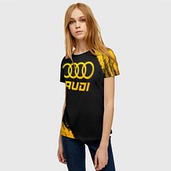 Футболка женская Audi - gold gradient, цвет: 3D-принт — фото 2