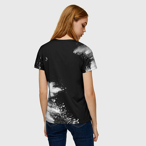 Женская футболка Sum41 и рок символ на темном фоне / 3D-принт – фото 4