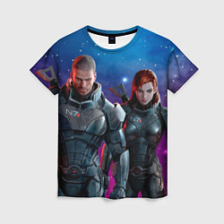 Женская футболка Mass Effect N7 space