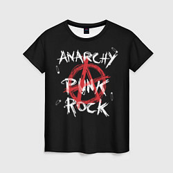 Футболка женская Анархия - панк рок, цвет: 3D-принт
