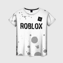 Женская футболка Roblox glitch на светлом фоне: символ сверху