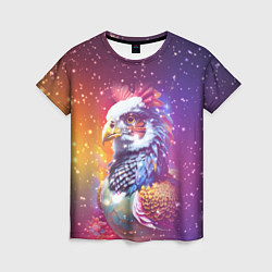 Женская футболка Fantastic bird and starry space