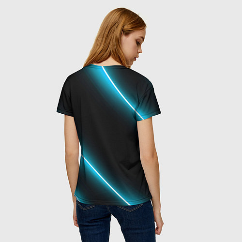 Женская футболка Citroen неоновые лампы / 3D-принт – фото 4