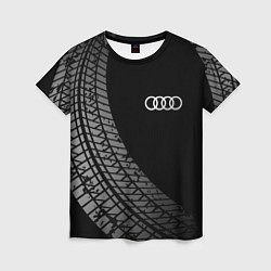Футболка женская Audi tire tracks, цвет: 3D-принт