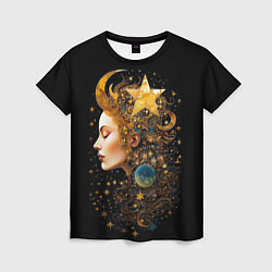 Женская футболка Богиня ночи - нейросеть