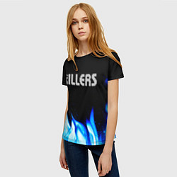 Футболка женская The Killers blue fire, цвет: 3D-принт — фото 2