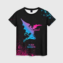 Женская футболка Black Sabbath - neon gradient