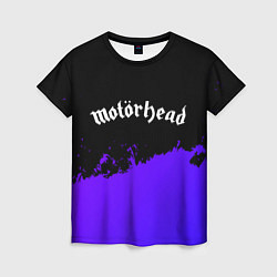 Женская футболка Motorhead purple grunge