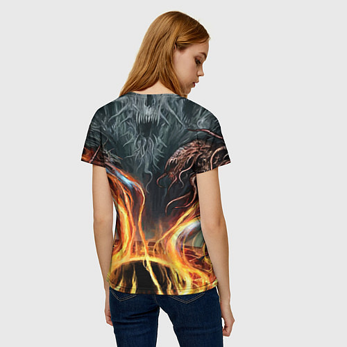 Женская футболка Гомер Симпсон играет на гитаре / 3D-принт – фото 4