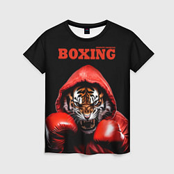 Женская футболка Boxing tiger