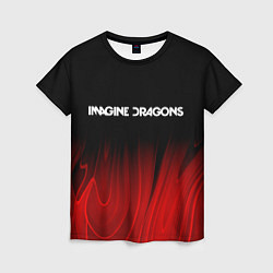 Женская футболка Imagine Dragons red plasma