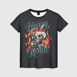 Женская футболка Heavy metal music