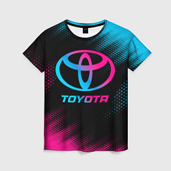 Женская футболка Toyota - neon gradient