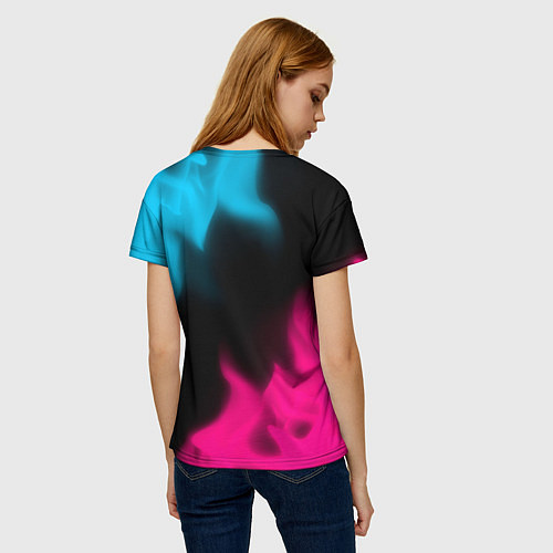 Женская футболка GTA - neon gradient / 3D-принт – фото 4