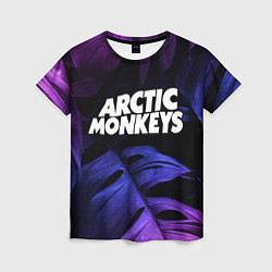 Женская футболка Arctic Monkeys neon monstera