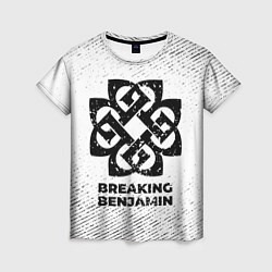 Женская футболка Breaking Benjamin с потертостями на светлом фоне