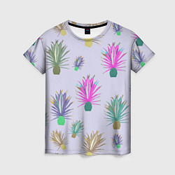 Женская футболка Агава ютская - растение кактус