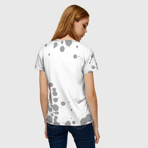 Женская футболка JoJo Bizarre Adventure glitch на светлом фоне: над / 3D-принт – фото 4