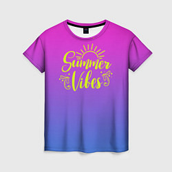 Женская футболка Summer vibe градиент