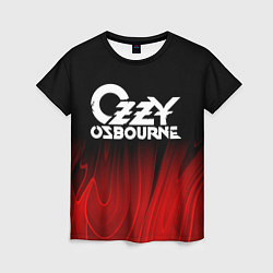 Женская футболка Ozzy Osbourne red plasma