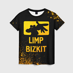 Женская футболка Limp Bizkit - gold gradient