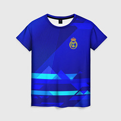 Футболка женская Реал Мадрид фк эмблема, цвет: 3D-принт