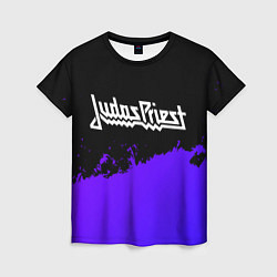 Женская футболка Judas Priest purple grunge