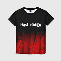 Женская футболка Papa Roach red plasma