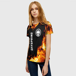 Футболка женская The Offspring и пылающий огонь, цвет: 3D-принт — фото 2