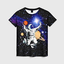Женская футболка Космический баскетбол