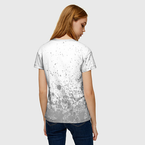 Женская футболка Berserk glitch на светлом фоне: символ сверху / 3D-принт – фото 4